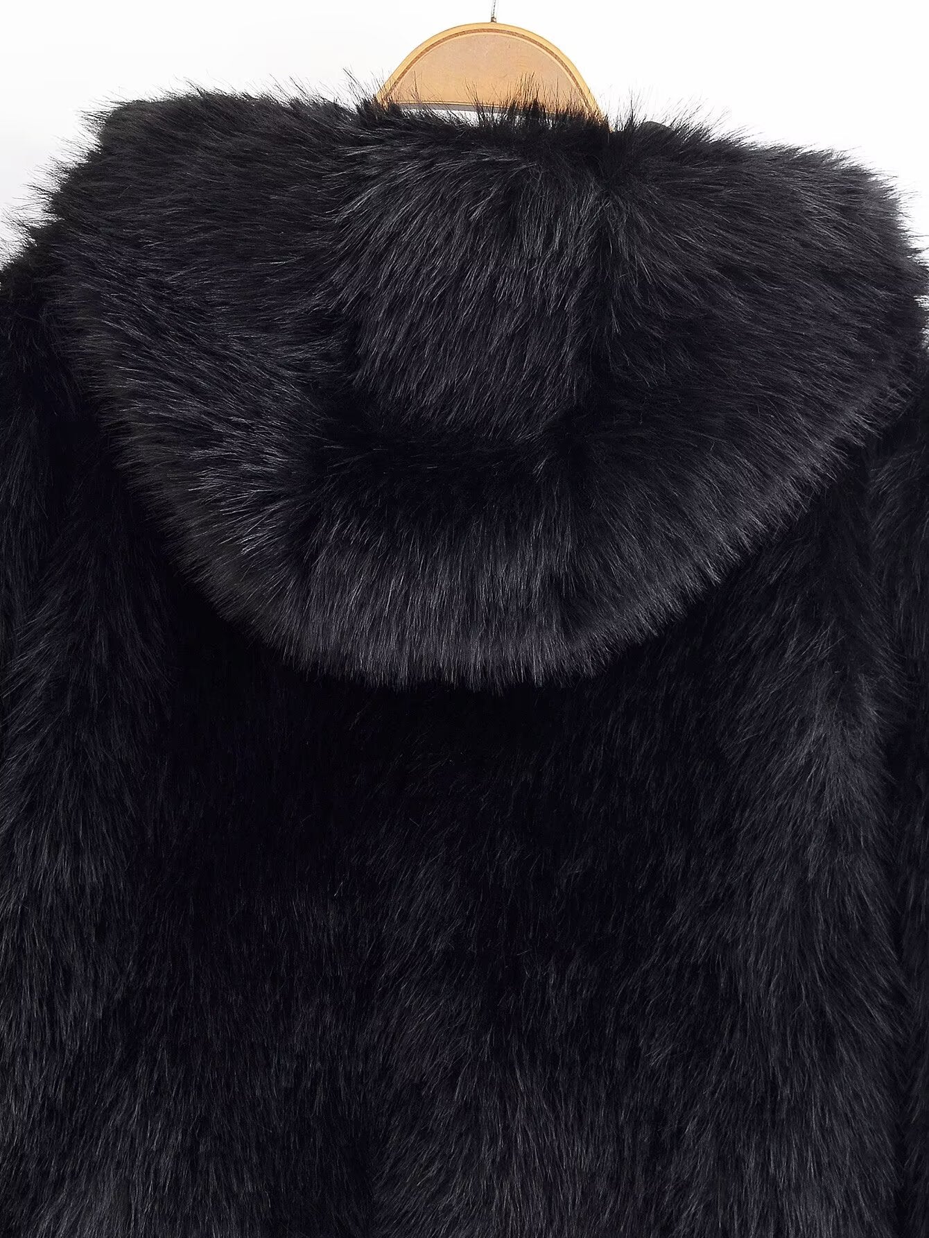 Manteau à capuche en fourrure Aurielle