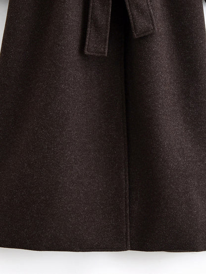 Manteau long en laine Marcelline