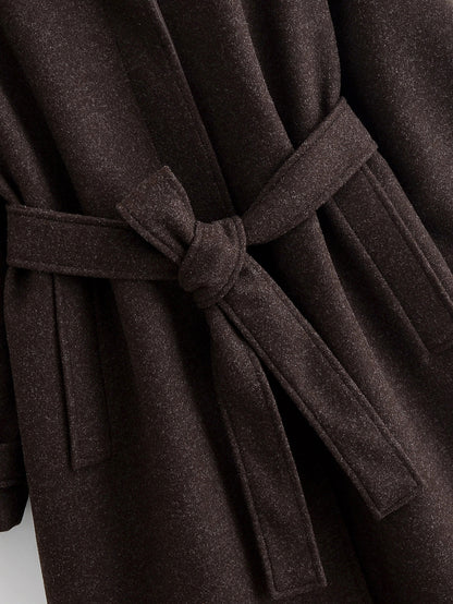 Manteau long en laine Marcelline