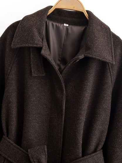 Manteau long en laine Marcelline