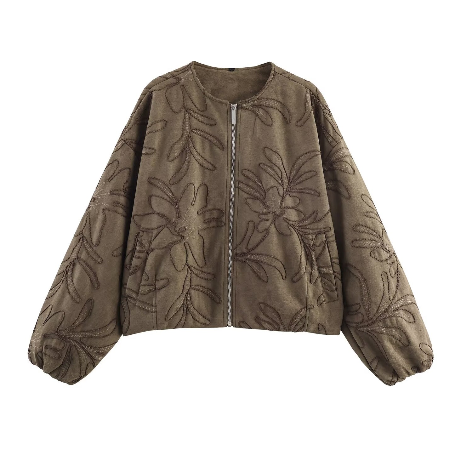 Ifedayo Suede Embroidered Bomber Jacket
