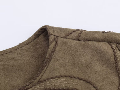 Ifedayo Suede Embroidered Bomber Jacket