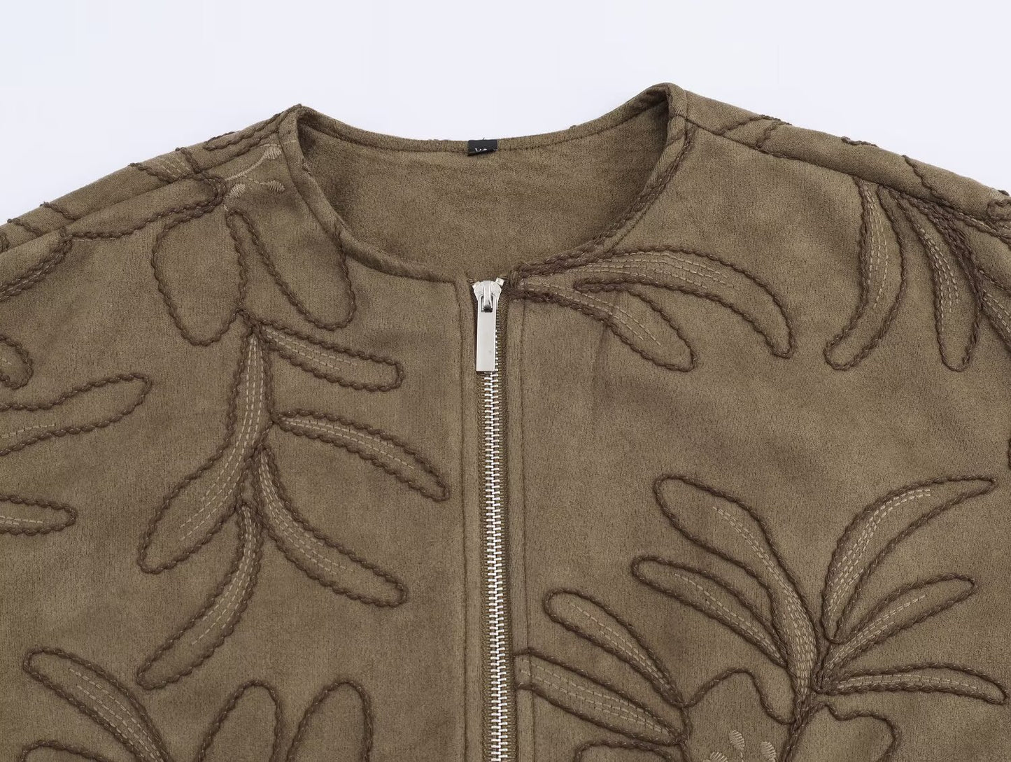 Ifedayo Suede Embroidered Bomber Jacket