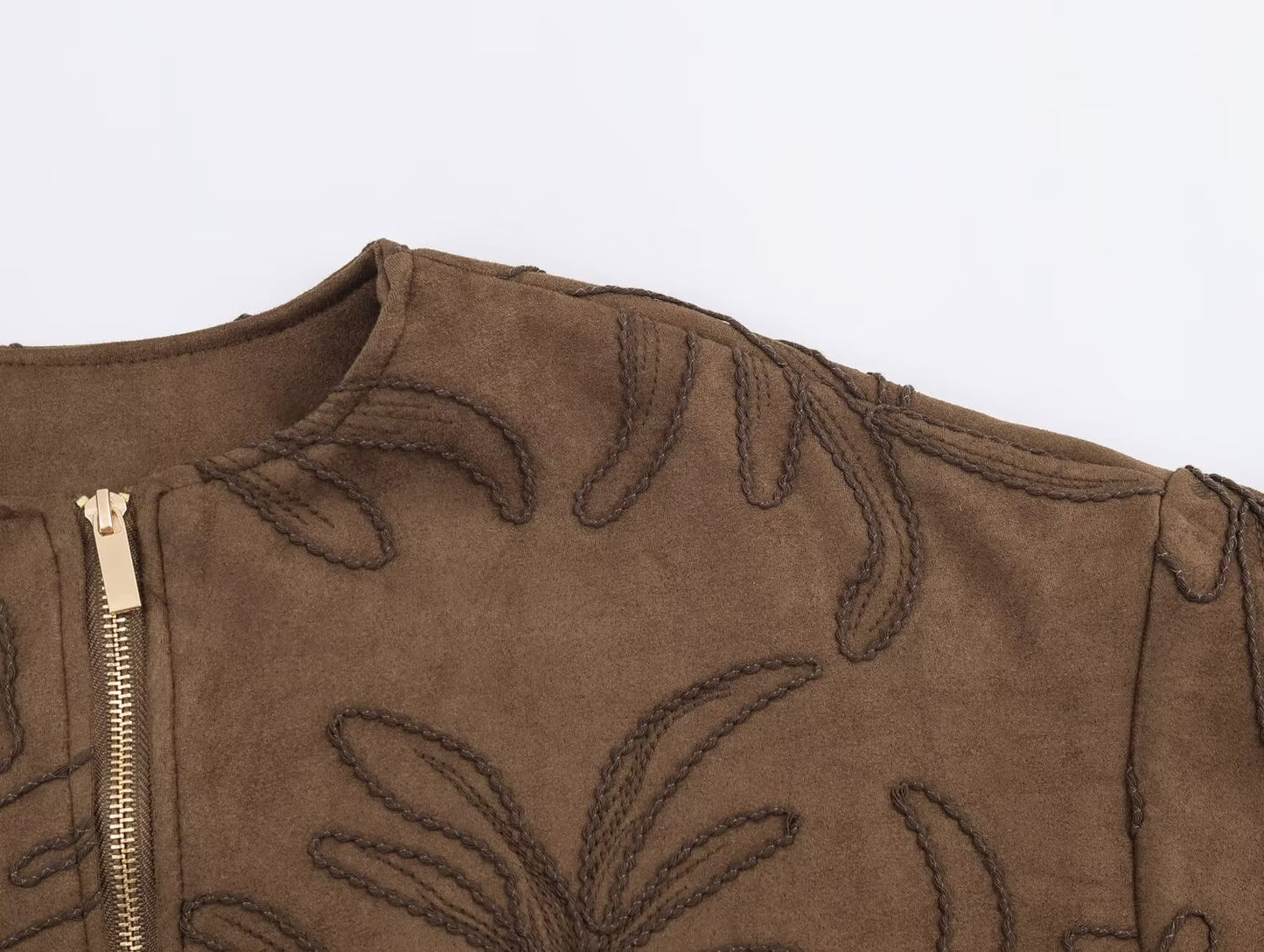 Ifedayo Suede Embroidered Bomber Jacket