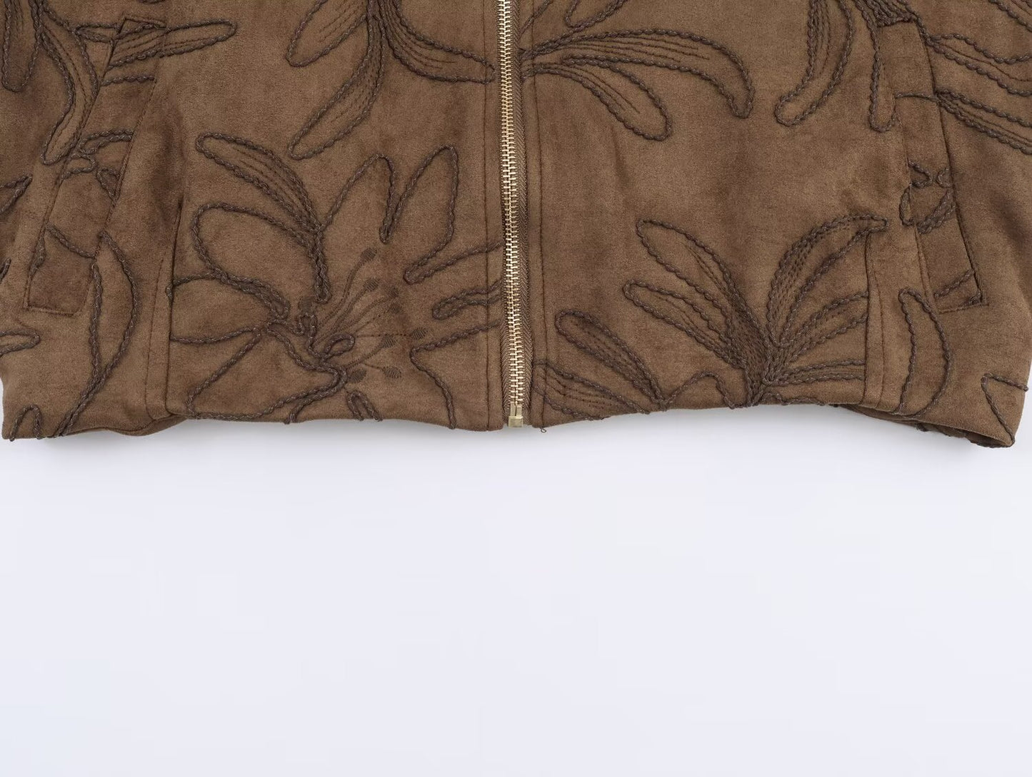 Ifedayo Suede Embroidered Bomber Jacket