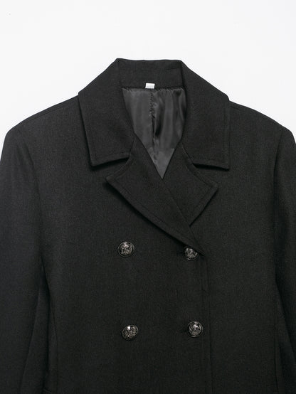 Marvelle Wool-Blend Double-Breasted Overcoat