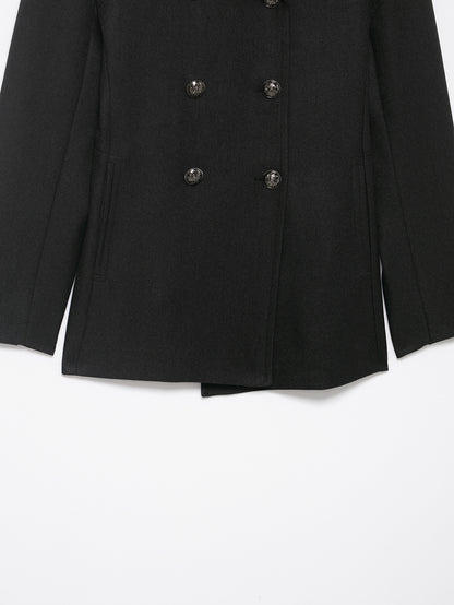 Marvelle Wool-Blend Double-Breasted Overcoat
