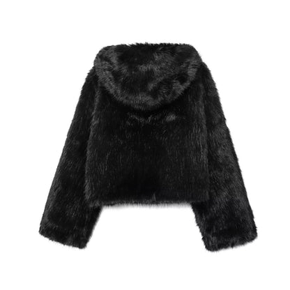 Aurielle Hooded Leather Jacket