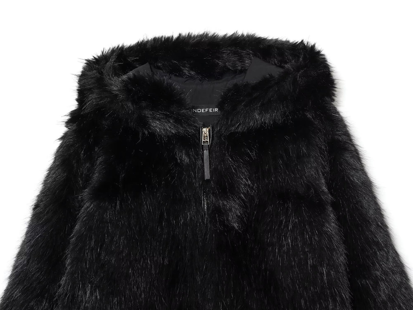 Aurielle Hooded Leather Jacket