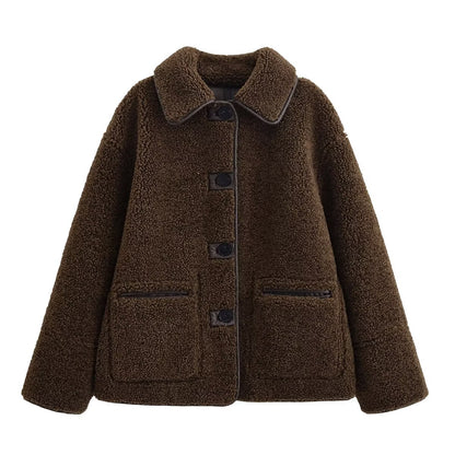 Veste réversible en laine d'agneau Marivelle