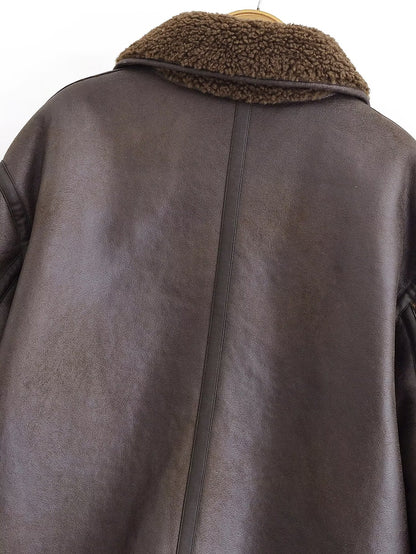 Veste réversible en laine d'agneau Marivelle