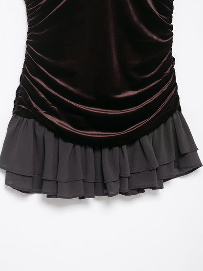 Zamora Velvet Short Dress