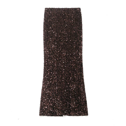 Abimbola Beaded High-Waist Long Skirt