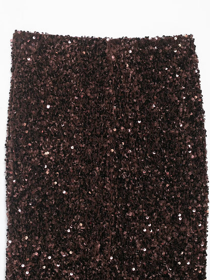 Abimbola Beaded High-Waist Long Skirt