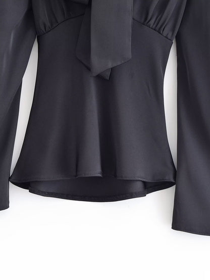 Chemise en satin de soie Elisara