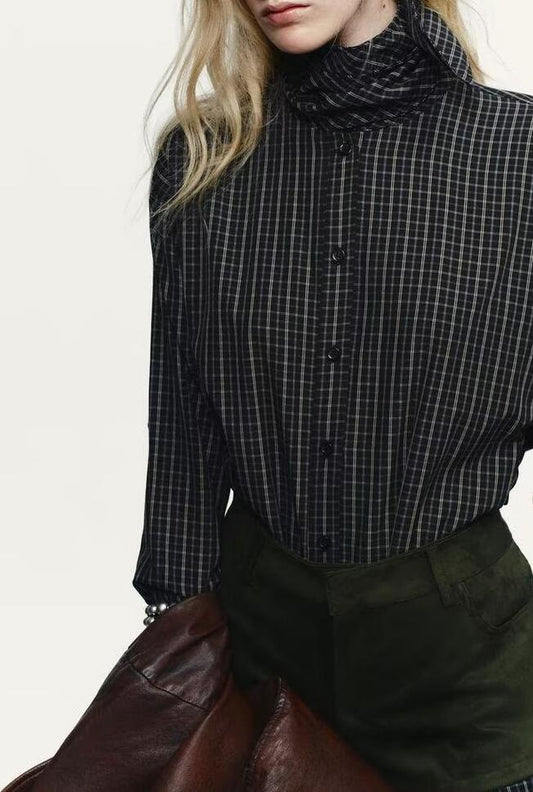 Liora Cotton Plaid Shirt