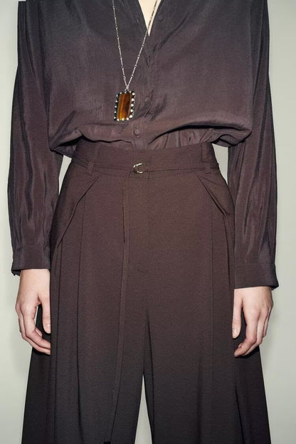 Pantalon à jambes larges Alarice