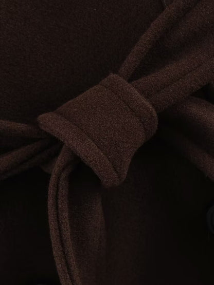 Makena Longline Belted Stand-Collar Coat