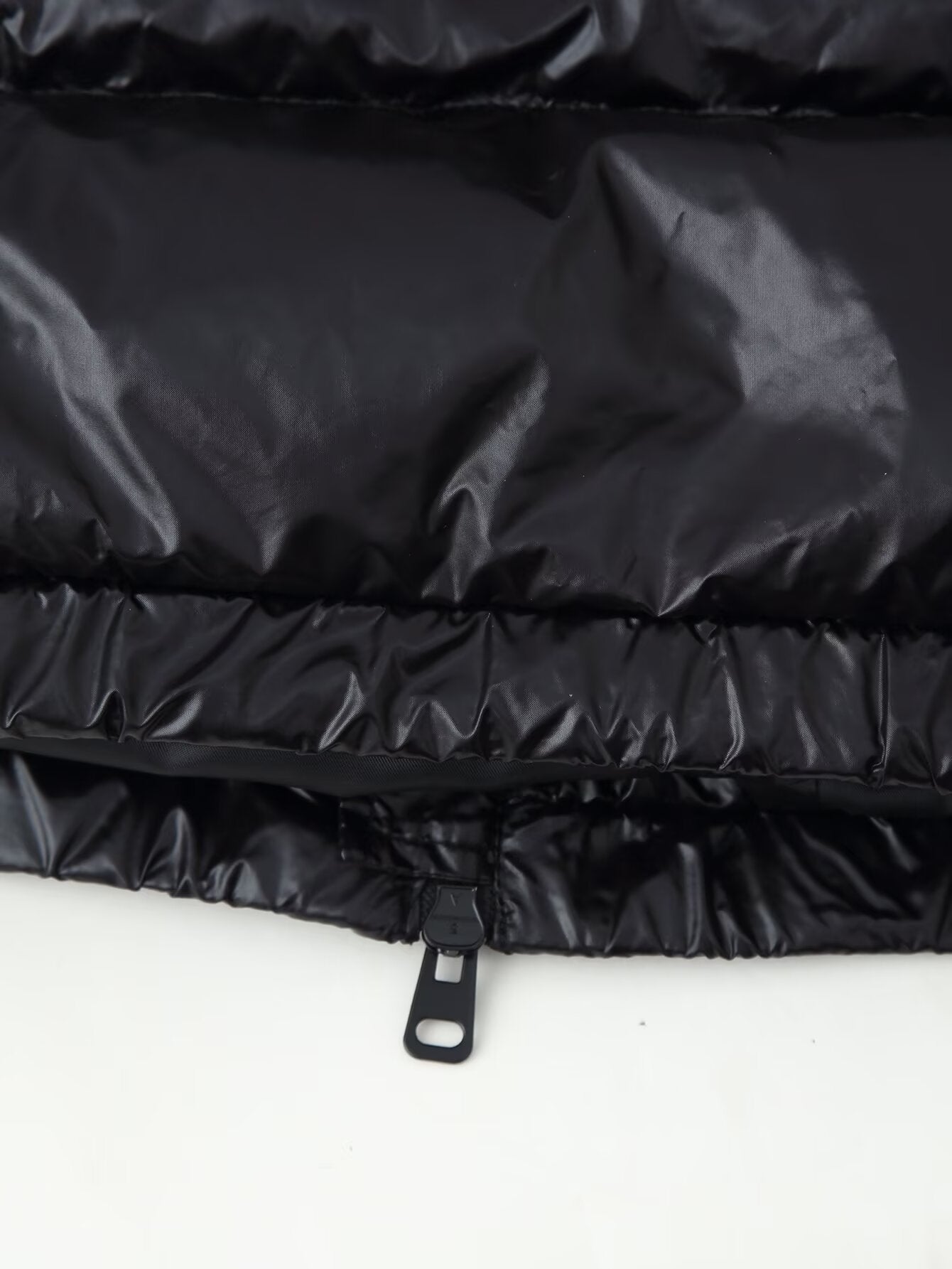 Aurielle Shiny Hooded Cotton-Padded Jacket
