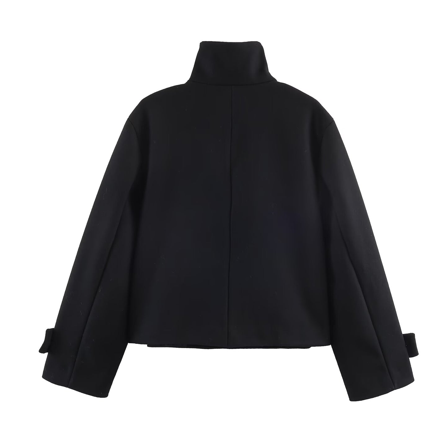 Noirelle Black Collar Woolen Coat