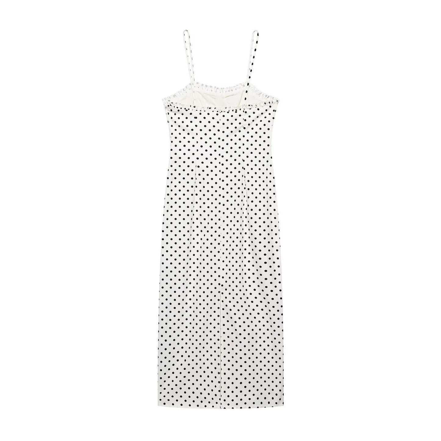 Summer Graceful Fashionable Women Corset Polka Dot Midi Dress
