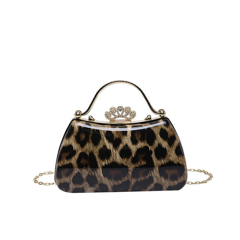 Zaria Leopard Retro Crossbody Bag