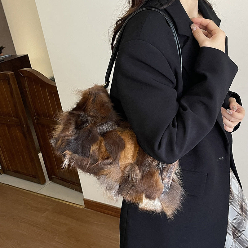 Imani Fox fur Underarm Bag