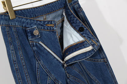 Jean asymétrique de créateur Zyela