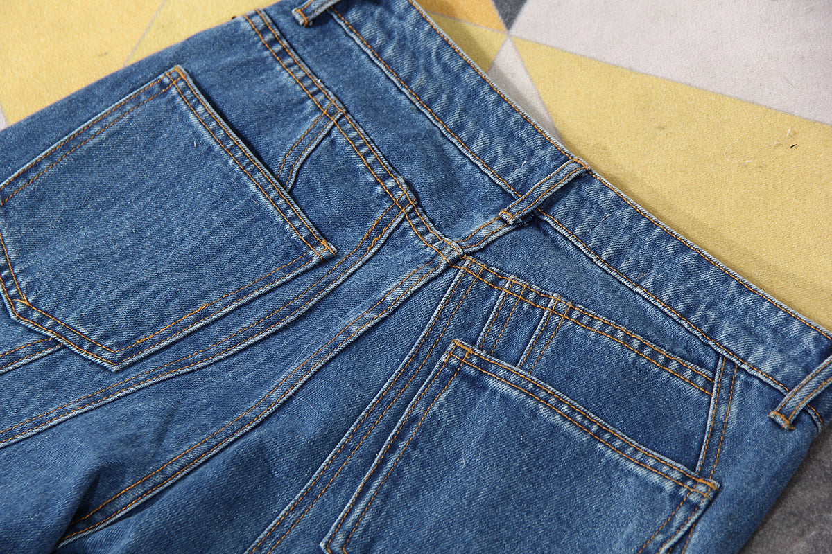 Jean asymétrique de créateur Zyela