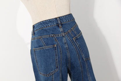 Jean asymétrique de créateur Zyela