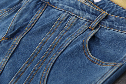 Jean asymétrique de créateur Zyela