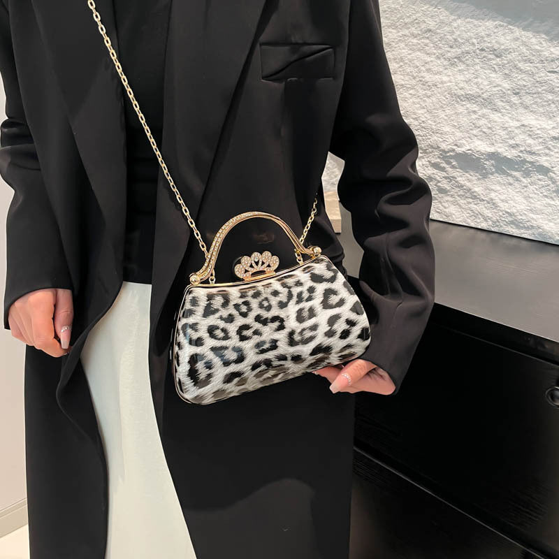 Zaria Leopard Retro Crossbody Bag