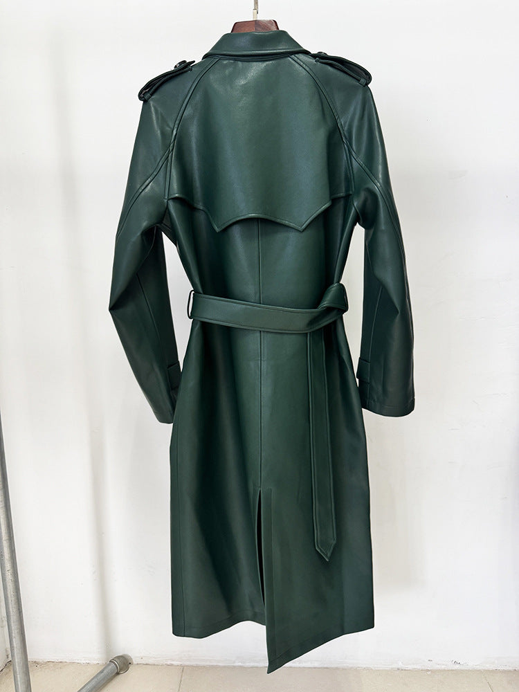 Mbadie Leather Wind Coat