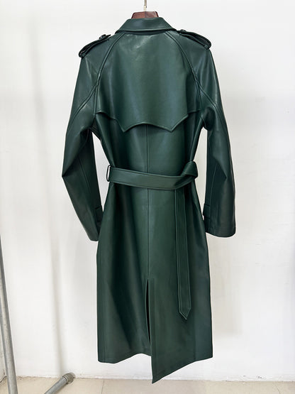 Mbadie Leather Wind Coat