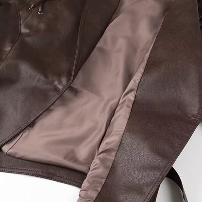 Aminata Leather Bomber