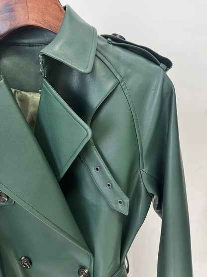 Mbadie Leather Wind Coat