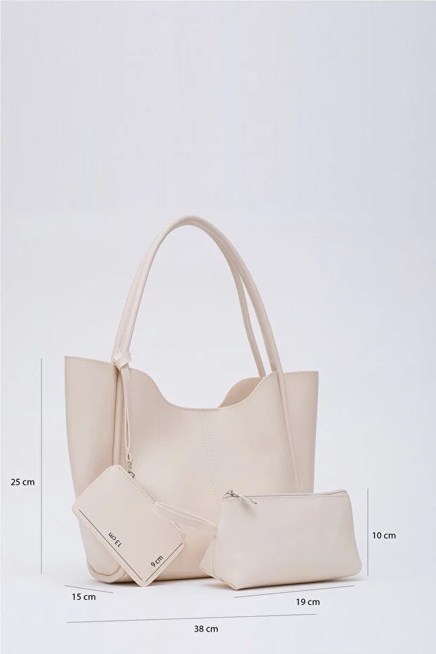 Ensemble sac à main Zanele Luxe crème