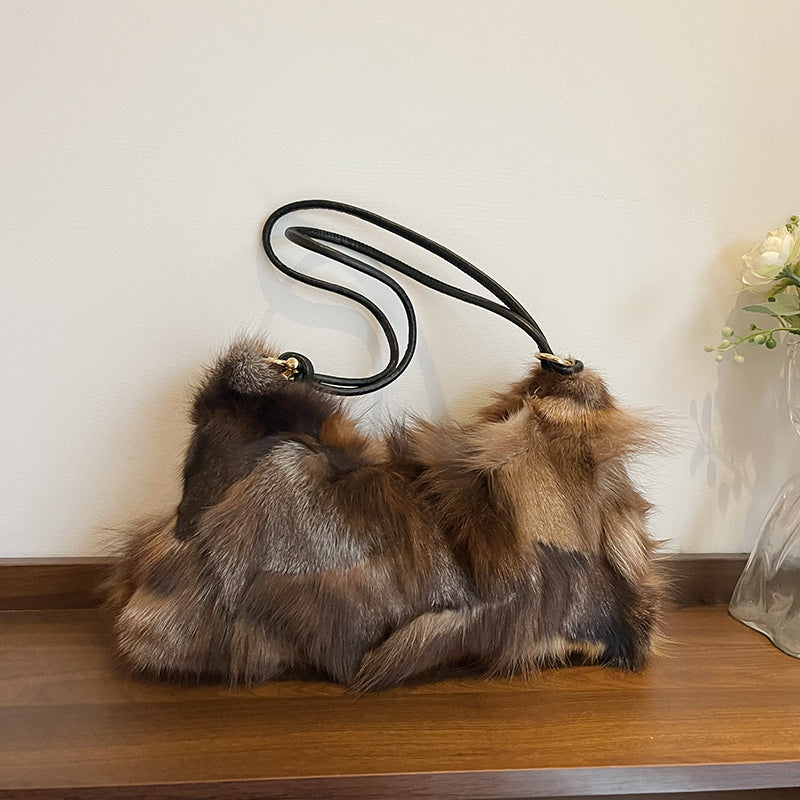 Imani Fox fur Underarm Bag