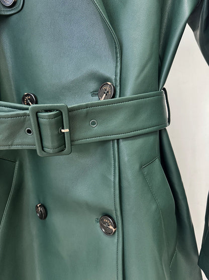Mbadie Leather Wind Coat
