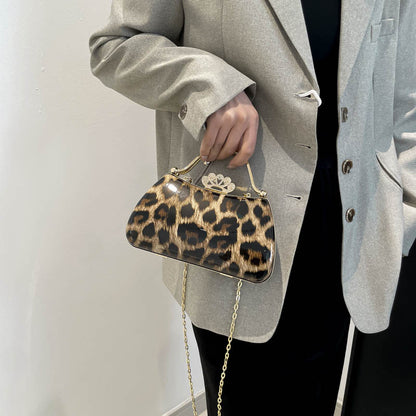 Zaria Leopard Retro Crossbody Bag