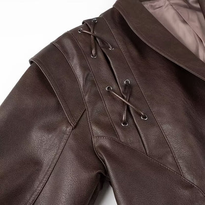 Aminata Leather Bomber