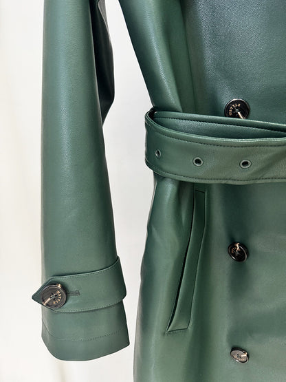 Mbadie Leather Wind Coat