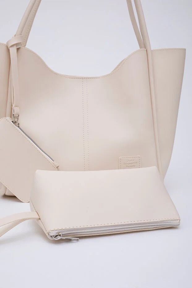 Ensemble sac à main Zanele Luxe crème