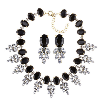 Zahara Crystal Necklace & Earrings Set