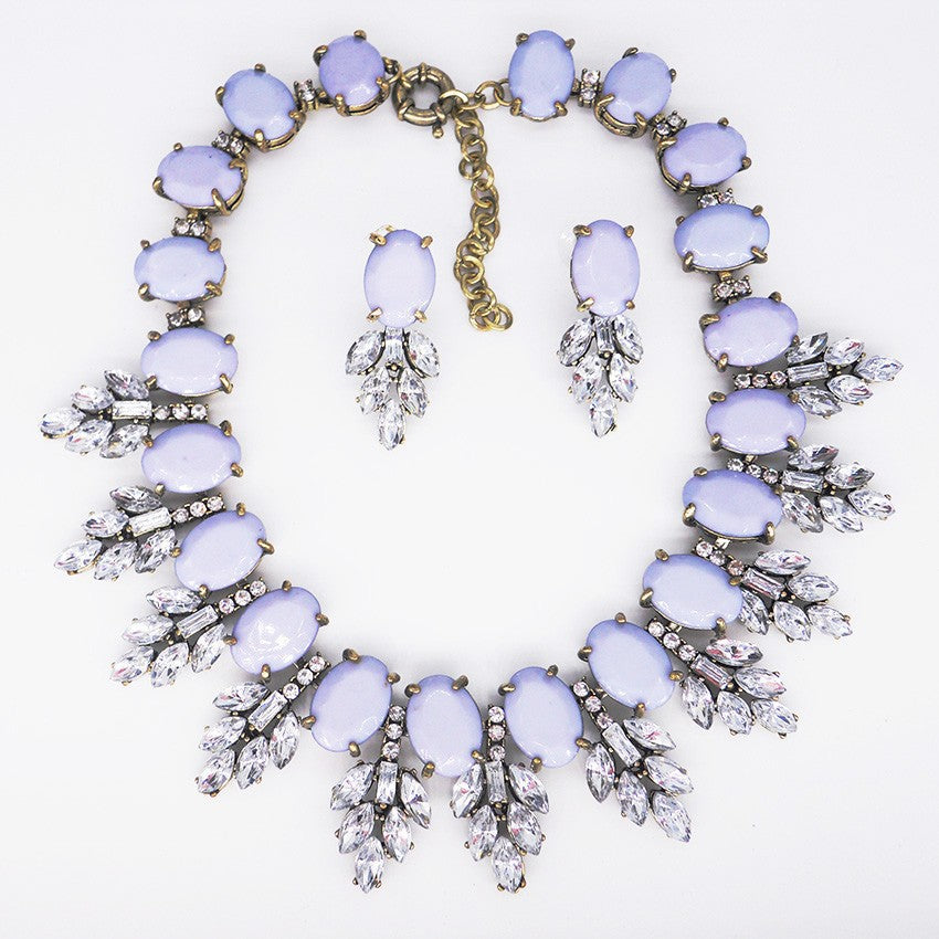 Zahara Crystal Necklace & Earrings Set