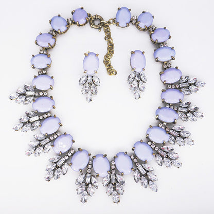 Zahara Crystal Necklace & Earrings Set