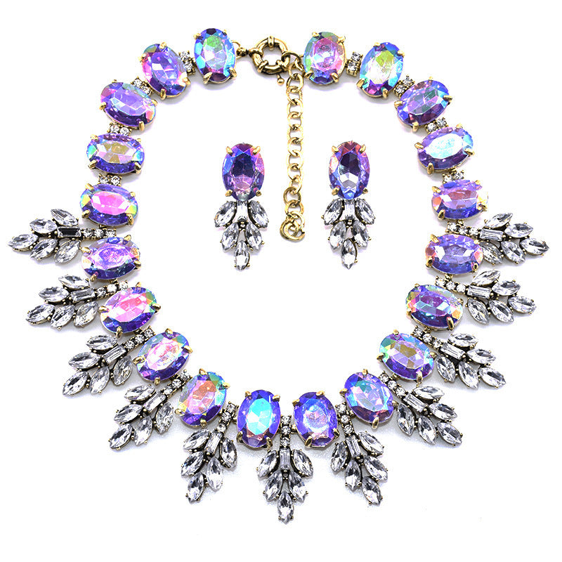 Zahara Crystal Necklace & Earrings Set
