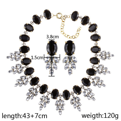 Zahara Crystal Necklace & Earrings Set