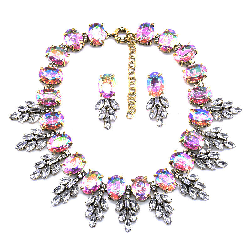 Zahara Crystal Necklace & Earrings Set