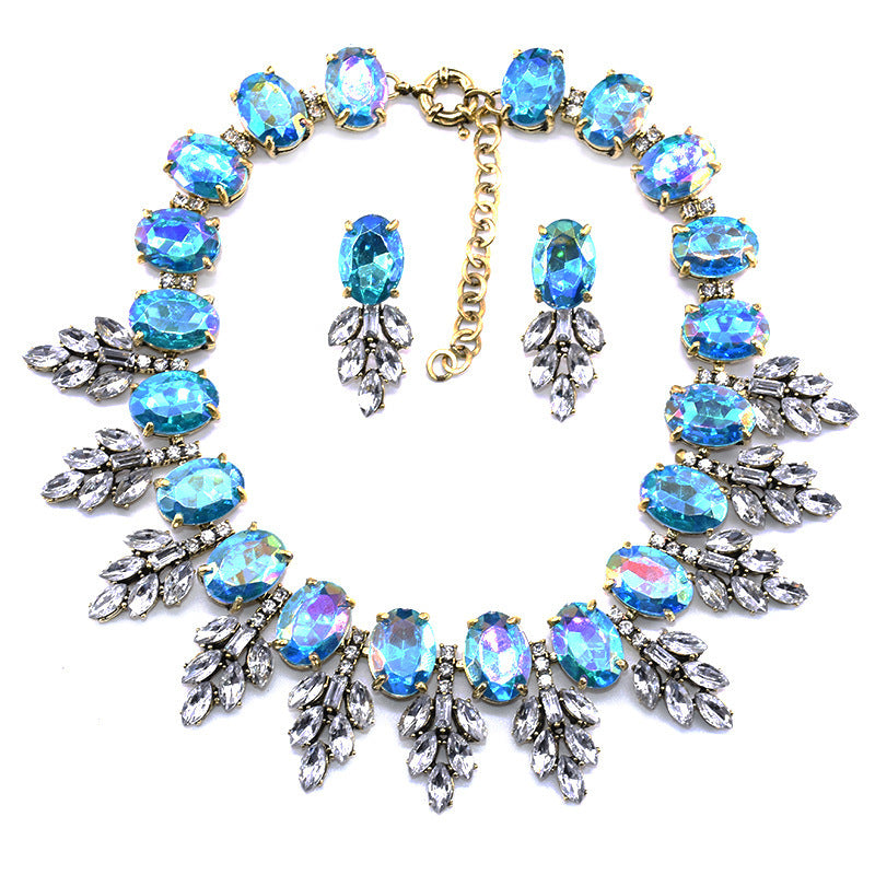 Zahara Crystal Necklace & Earrings Set